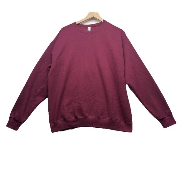 Vintage Jerzees Sweatshirt Large Crewneck Pullover Made USA 90s Retro Blank - Picture 1 of 9